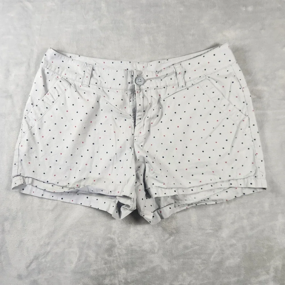Columbia polka dot‎ grey blue shorts size 12 4L